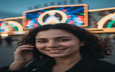 Hollywood Boulevard at dusk with entertainment venue lights
